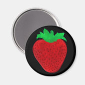 Erdbeeren im Vintage-Look Magnet (Vorderseite/Rückseite)