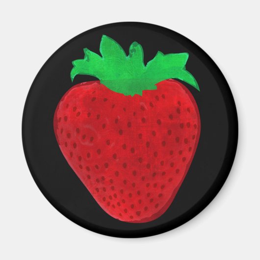 Erdbeeren im Vintage-Look Magnet (Vorne)