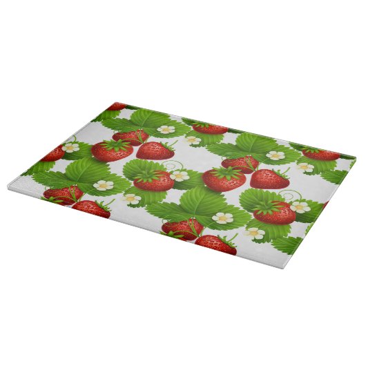 Erdbeeren im Weinbau Schneidebrett (Ecke)