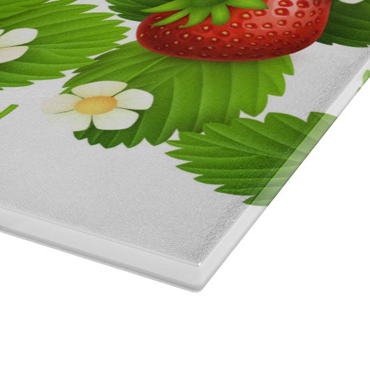 Erdbeeren im Weinbau Schneidebrett (Ecke)