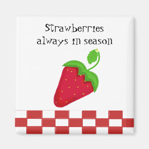Erdbeeren immer in Saison Magnet