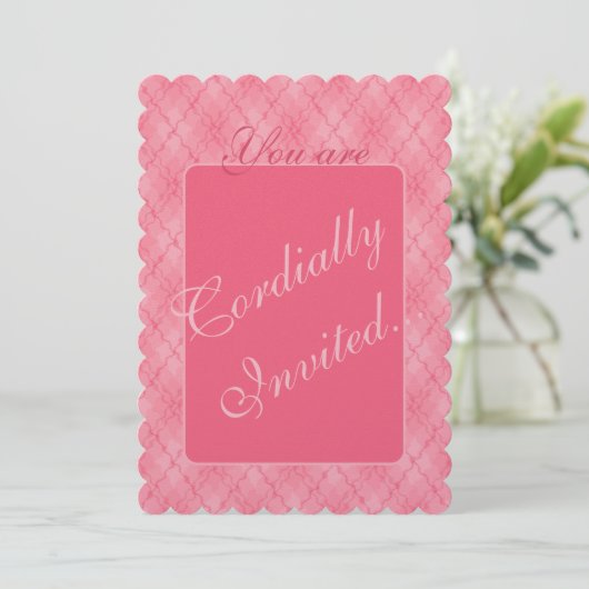 Erdbeeren in Creme Einladung (Stehend Vorderseite)