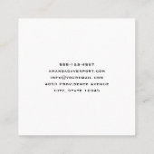 Erdbeeren in einem Eimer Quadratische Visitenkarte (Rückseite)