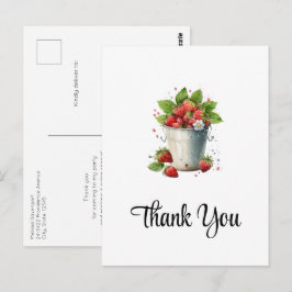 Erdbeeren in einem Eimer Vielen Dank Postkarte