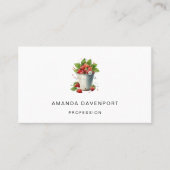 Erdbeeren in einem Eimer Visitenkarte (Vorderseite)