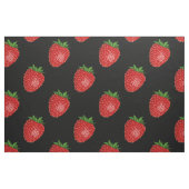Erdbeeren in schwarzer Farbe, Früchte zum Thema du Stoff (Fat Quarter (45,7 x 55,9 cm))