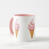 Erdbeeren in Waffelkonus mit Koppel-Kofferhut Tasse (Vorderseite Links)