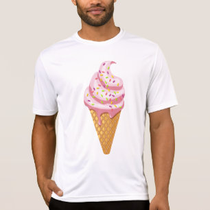 Erdbeeren in Waffelkonus mit T-Sh-Toppen T-Shirt