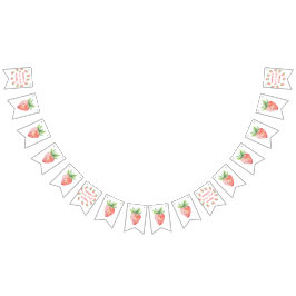 Erdbeeren in Wasserfarben 1. Geburtstag Party Wimpelkette