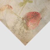 Erdbeeren in Wasserfarben auf Parchment-Dekoupage Seidenpapier (Detail)