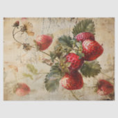 Erdbeeren in Wasserfarben auf Parchment-Dekoupage Seidenpapier (Vorderseite)