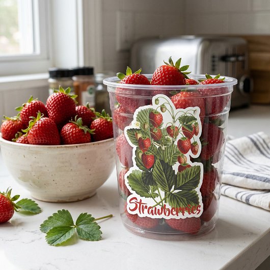 Erdbeeren individuell anpassbar aufkleber