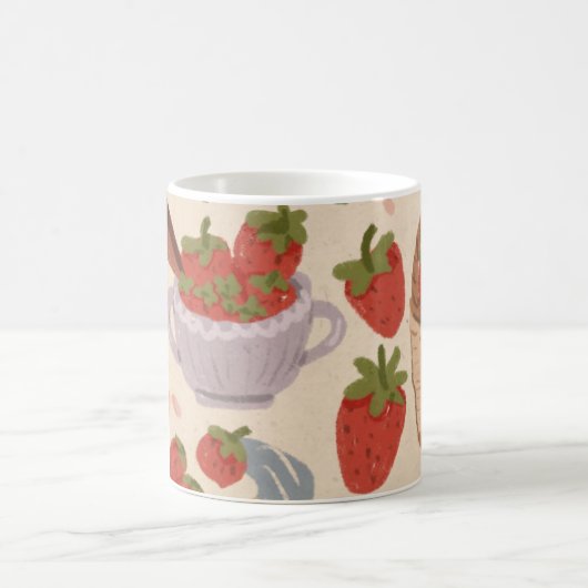 Erdbeeren Kaffeetasse (Mittel)