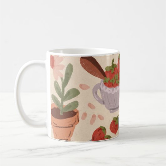 Erdbeeren Kaffeetasse (Links)