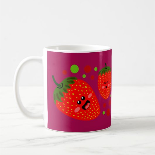 Erdbeeren Kaffeetasse (Links)
