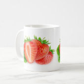 Erdbeeren Kaffeetasse (Vorderseite Links)