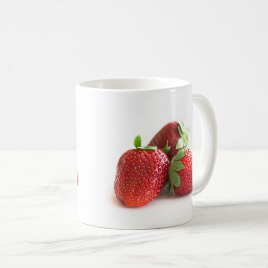 Erdbeeren Kaffeetasse (VorderseiteRechts)