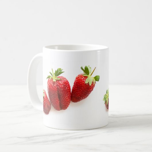 Erdbeeren Kaffeetasse (Vorderseite Links)
