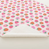 Erdbeeren-Karos - Rosa und Roter Sherpa-Decken Sherpadecke (3/4)