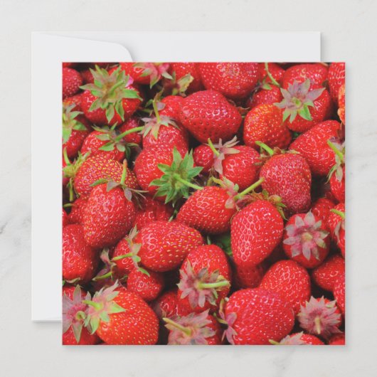Erdbeeren Karte (Vorderseite)