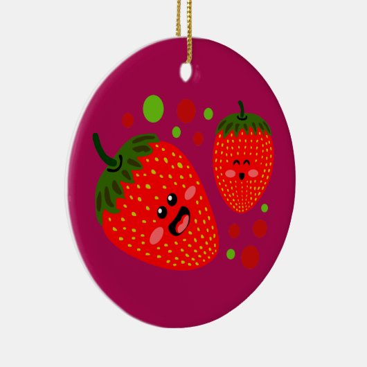 Erdbeeren Keramik Ornament (Rechts)