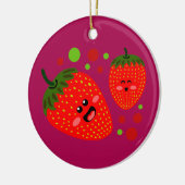 Erdbeeren Keramik Ornament (Links)