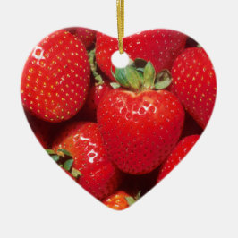 Erdbeeren Keramik Ornament