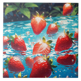 Erdbeeren Keramik Tile Fliese