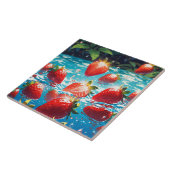 Erdbeeren Keramik Tile Fliese (Seite)