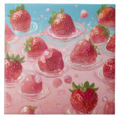 Erdbeeren Keramikfliese (Vorderseite)