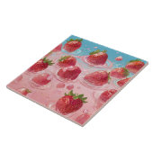 Erdbeeren Keramikfliese (Seite)