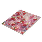 Erdbeeren Keramikfliese (Seite)