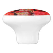 Erdbeeren Keramikknauf (Seitenansicht)