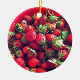 Erdbeeren Keramikornament