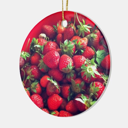 Erdbeeren Keramikornament (Links)