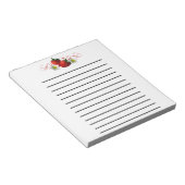 Erdbeeren Kleiner, dunkelgeflechteter Notepad Notizblock (angewinkelt)