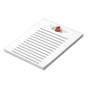 Erdbeeren Kleiner, dunkelgeflechteter Notepad Notizblock (Rotiert)