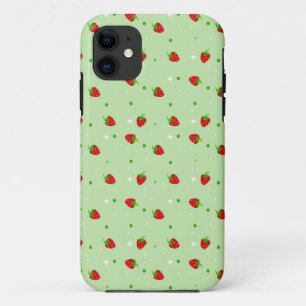 Erdbeeren kopieren mit grünem Hintergrund Case-Mate iPhone Hülle
