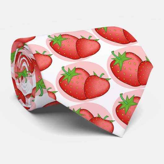 Erdbeeren Krawatte (Gerollt)