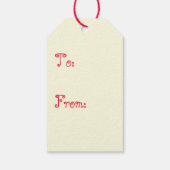 Erdbeeren Kreuzstich Geschenkanhänger (Rückseite)