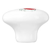 Erdbeeren Kreuzstich Keramikknauf (Seitenansicht)