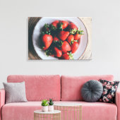 Erdbeeren Küche Wand Leinwand (Insitu (Wohnzimmer))
