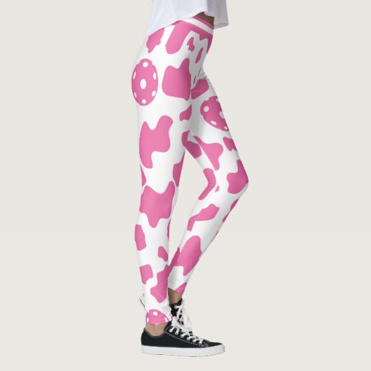 🍓 🐄 Erdbeeren-Kuh-Pickleball Leggings (Rechts)