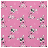 🍓 🐄 Erdbeeren Kühe mit Herz, rosa, maßgeschneide Stoff (Muster)