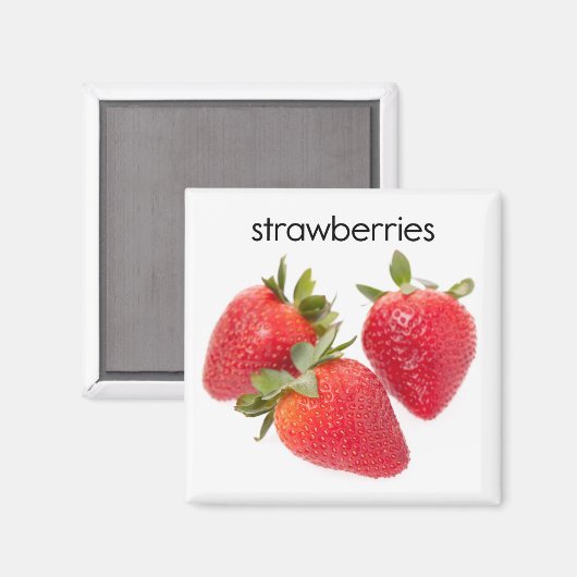 Erdbeeren Kühlschrank Magnet (Vorderseite/Rückseite)