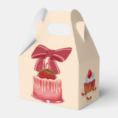 Erdbeeren-Kurzkuchen-Verpackung. Geschenkschachtel (Rückseite)