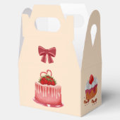 Erdbeeren-Kurzkuchen-Verpackung. Geschenkschachtel (Geöffnet)