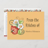 Erdbeeren Lady Bugs Rezeptkarten Postkarte (Vorne/Hinten)