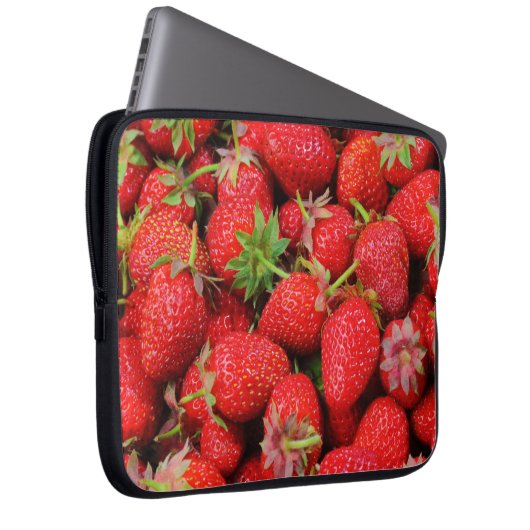 Erdbeeren Laptopschutzhülle (Vorne Rechts)