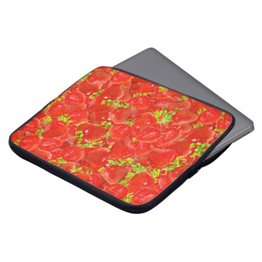 Erdbeeren Laptopschutzhülle (Vorne Oben)